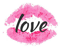 Love — отпечаток губ