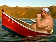 мужчина в лодке